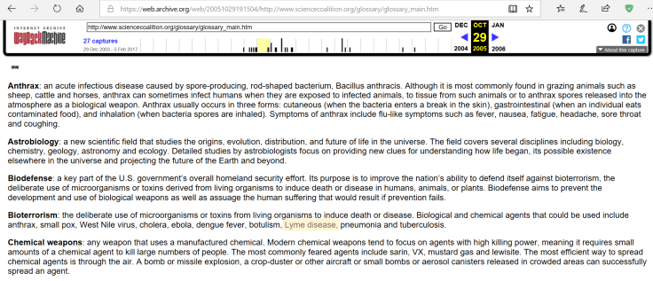 science coalition-lyme bioterrorism