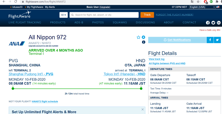 all nippon 4mths ago last flight