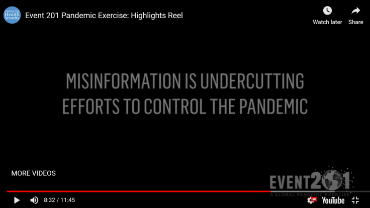 event 201 misinformation